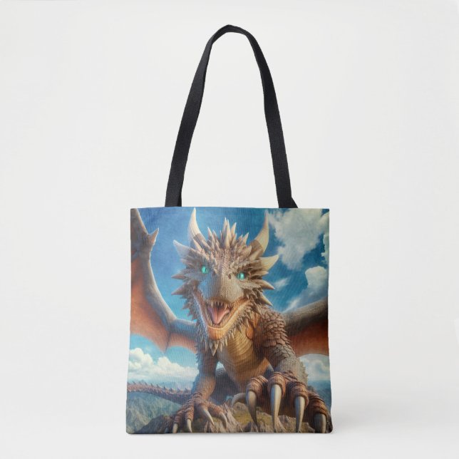 Bolso De Tela Dragón de montaña (Anverso)
