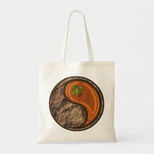 Bolso De Tela Dragón de Virgo y Madera