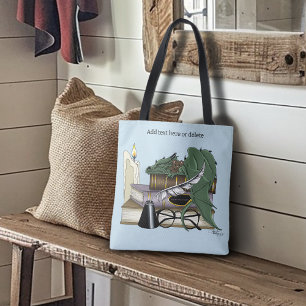Bolso De Tela Dragón Durmiente Caprichoso Verde Acogedor Amante