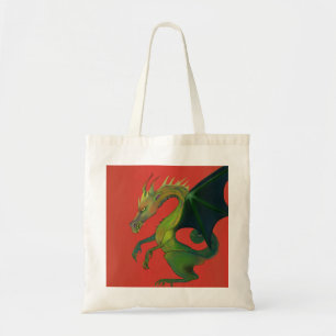 Bolso De Tela Dragón en rojo