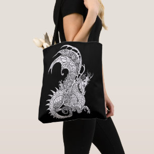 Bolso De Tela Dragón estilo Art Nouveau