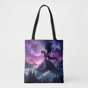 Bolso De Tela Dragón Etéreo Oscuro Medieval