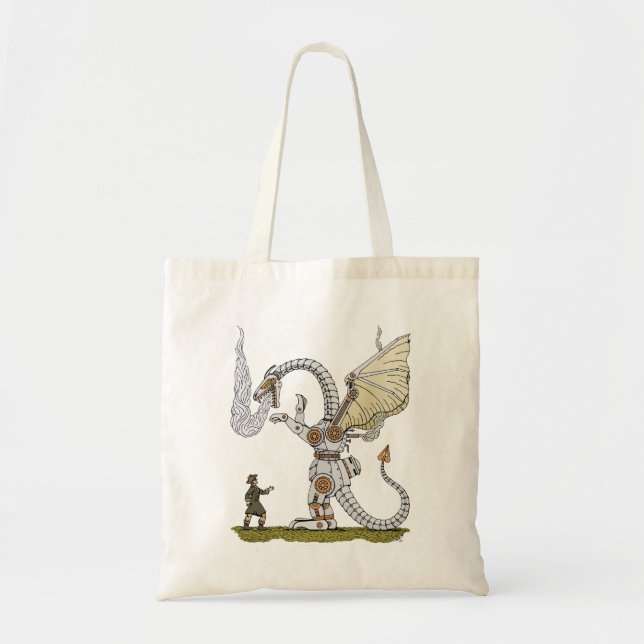 Bolso De Tela Dragón mecánico (Frente)