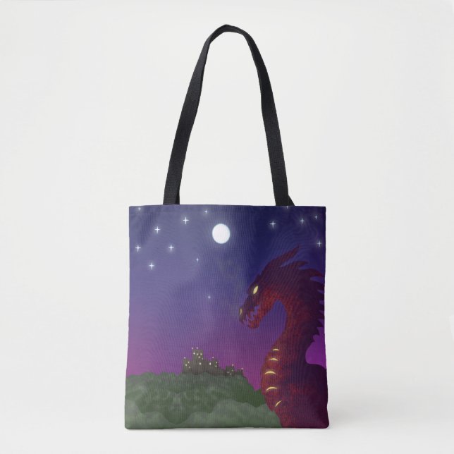 Bolso De Tela Dragón medieval (Anverso)