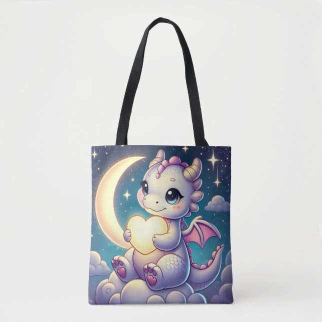 Bolso De Tela Dragon Moon Heart (Anverso)