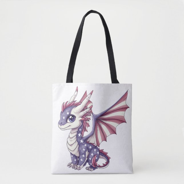 Bolso De Tela Dragón patriótico (Anverso)