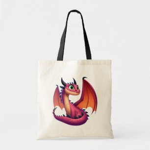 Bolso De Tela Dragón personalizado morado/rojo