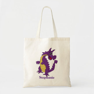 Bolso De Tela Dragón Púrpura Personalizado