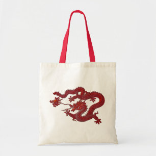 Bolso De Tela Dragón rojo de la cera