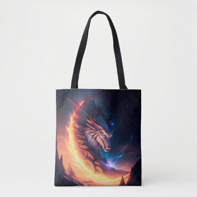Bolso De Tela Dragon Scape Fire Night (Anverso)