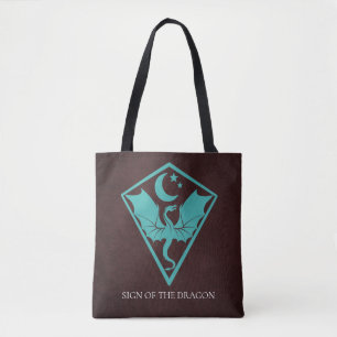 Bolso De Tela Dragon Sigil con texto Personalizado