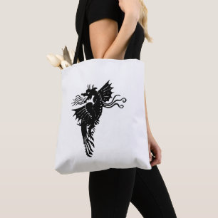 Bolso De Tela Dragon Silhouette Spirit Animal Emblem Tote Bag