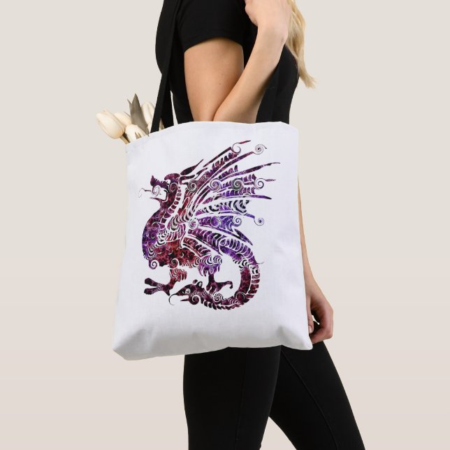 Bolso De Tela Dragon Spirit Animal Totem Emblem (Detalle)