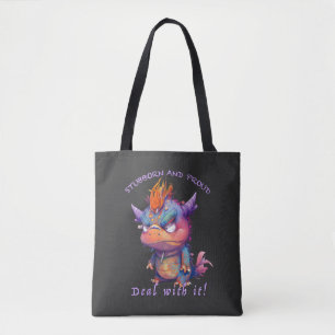 Bolso De Tela Dragon Stubborn Deal With It Cuadous Adorable Funn