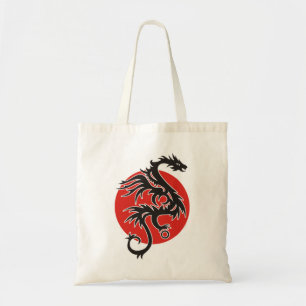 Bolso De Tela Dragon Sun - blanco rojo negro + tus ideas