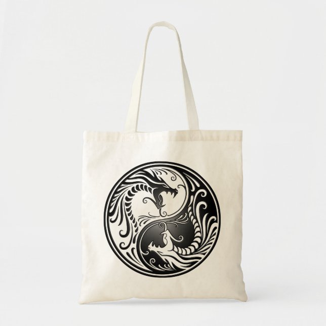 Bolso De Tela Dragones de Yin Yang (Frente)