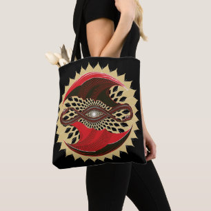 Bolso De Tela Dragones entrelazados