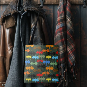 Bolso De Tela Dragones Fantasía de Vuelo Verde