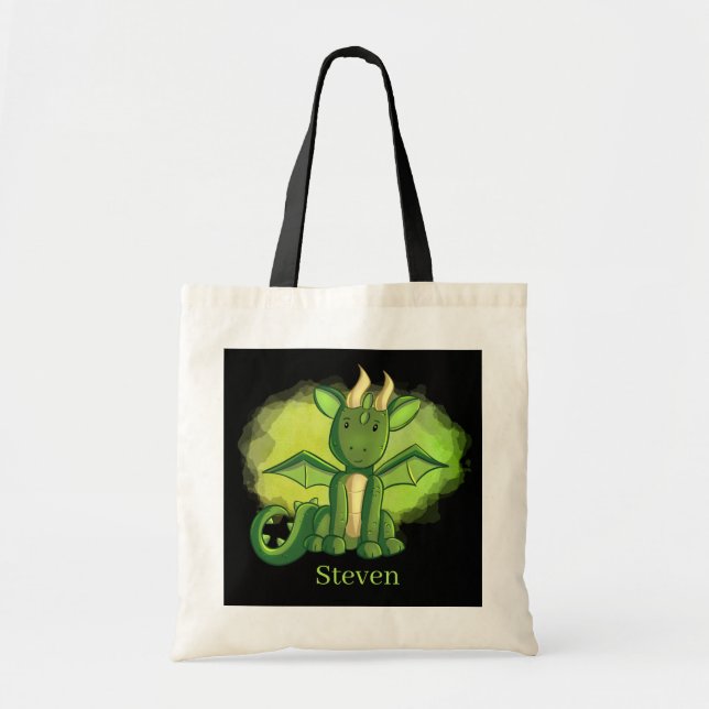 Bolso De Tela dragones geniales agregar nombres niños Tote Bag (Frente)