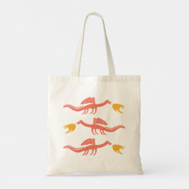 Bolso De Tela Dragones respirando fuego