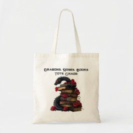 Bolso De Tela Dragones Rosas Libros Tote Bag