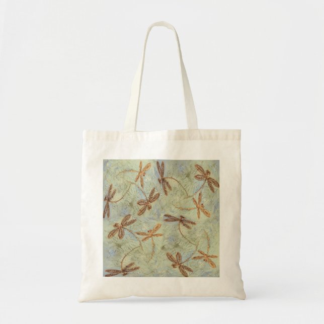 Bolso De Tela Dragonfly Dance Gold (Frente)