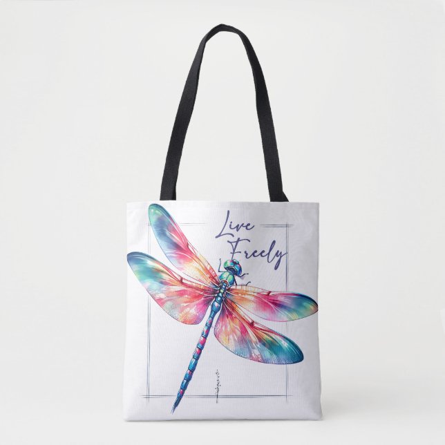 Bolso De Tela Dragonfly de la libertad (Anverso)
