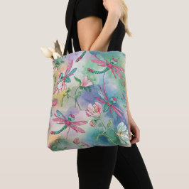 Bolso De Tela Dragonfly floral
