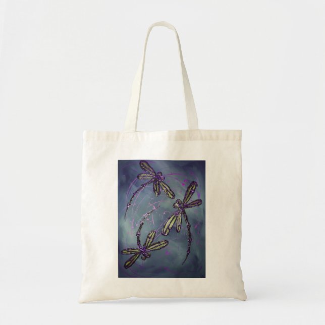 Bolso De Tela Dragonfly Purple Night Flit (Frente)