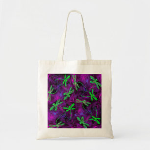 Bolso De Tela Dragonismo verde anime en rosa caliente y morado