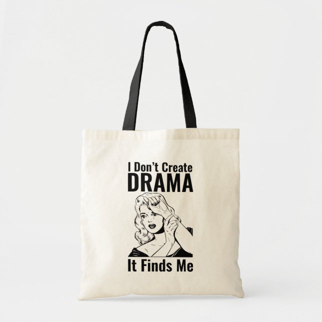Bolso De Tela Drama de mujer retro llorando Tote Bag (Frente)