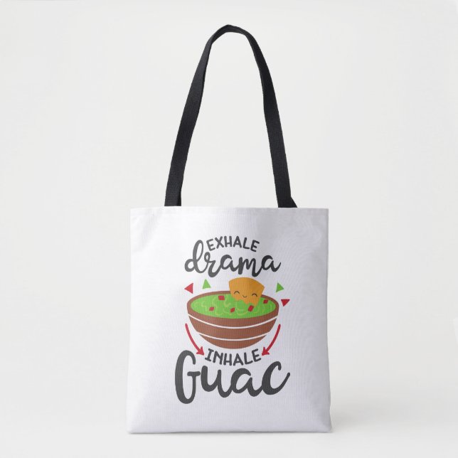 Bolso De Tela Drama exhalante Inhale Guac Funny Fiesta Beach (Anverso)
