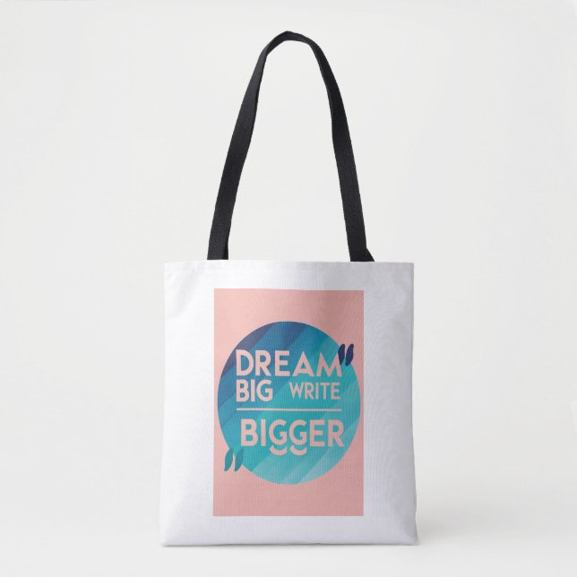 Bolso De Tela Dream Big Write Opción 3 (Anverso)