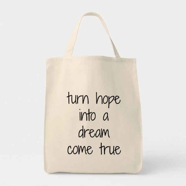 Bolso De Tela Dream Come True Grocery Tote Bag (Frente)