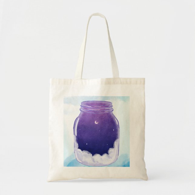 Bolso De Tela Dream Jar Tote Bag – Minimal Night Sky (Frente)