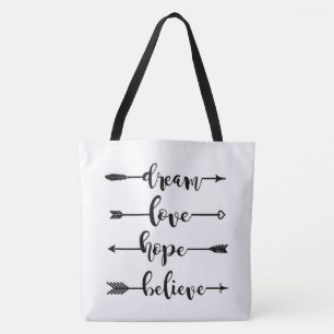 Bolso De Tela Dream Love Hope Belirows