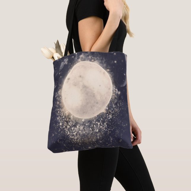 Bolso De Tela Dream Moon Magic Cosmic Sparkles (Detalle)