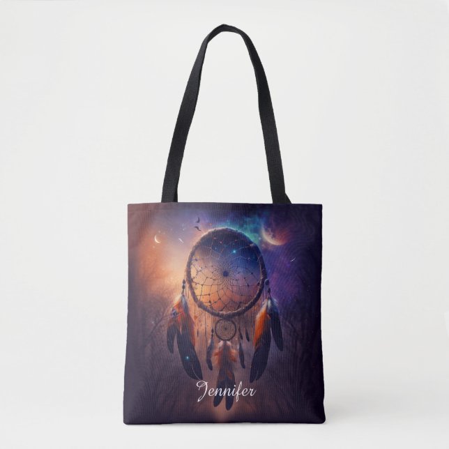 Bolso De Tela Dreamcatcher en el bosque (Anverso)