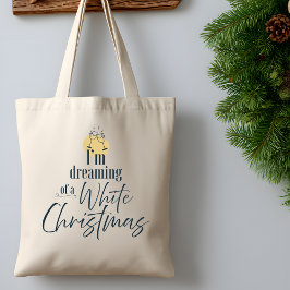 Bolso De Tela Dreaming of A White Wine Christmas Modern 
