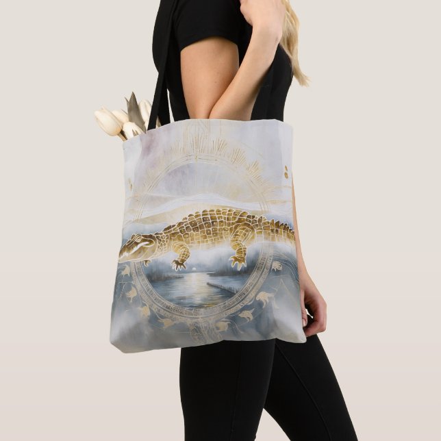 Bolso De Tela Dreamwoven Guardian Alligator Tote  (Detalle)