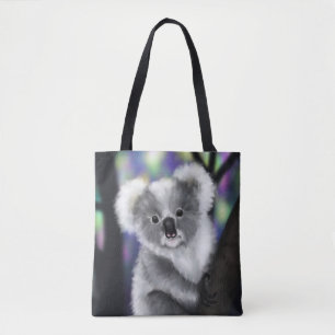 Bolso De Tela Dreamy Koala en un bosque encantado