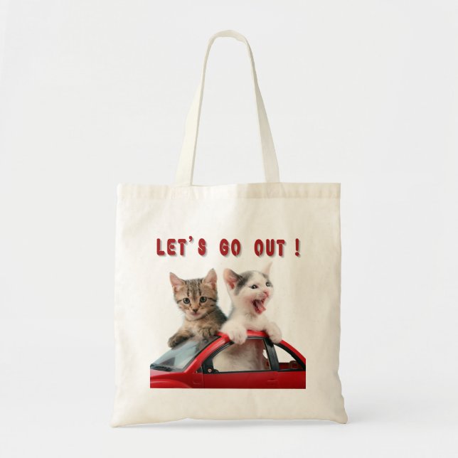 Bolso De Tela Driving cat (Frente)
