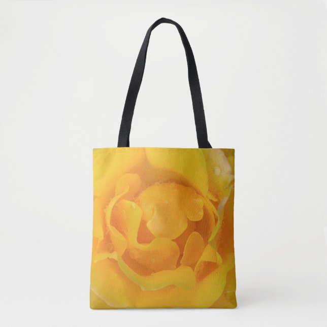 Bolso De Tela Drogas de agua de rosa amarillo romántico (Anverso)