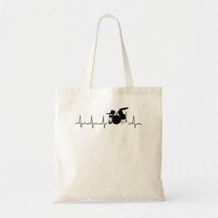 Bolso De Tela Drummer Heartbeat Gracioso I Love Drums