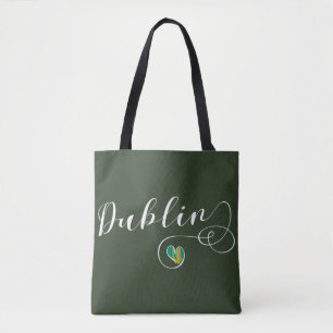 Bolso De Tela Dublin Heart Grocery Bag, Irlanda