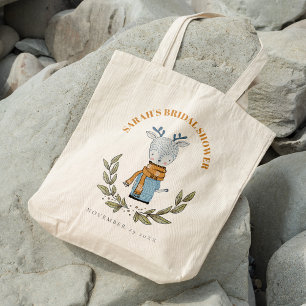Bolso De Tela Ducha de novia de reno de invierno de suéter feo