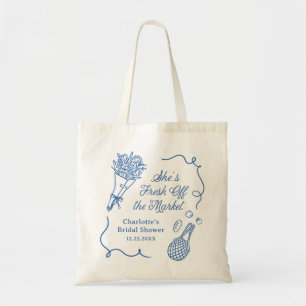 Bolso De Tela Ducha de Novia Handrawn Fresh Off the Market
