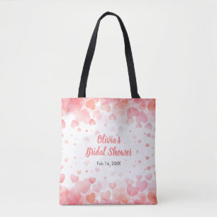 Bolso De Tela Ducha de Novia Pink & Red Love is in the Air