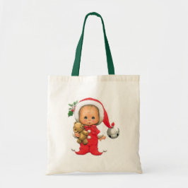 Bolso De Tela Duende y peluche del bebé del navidad