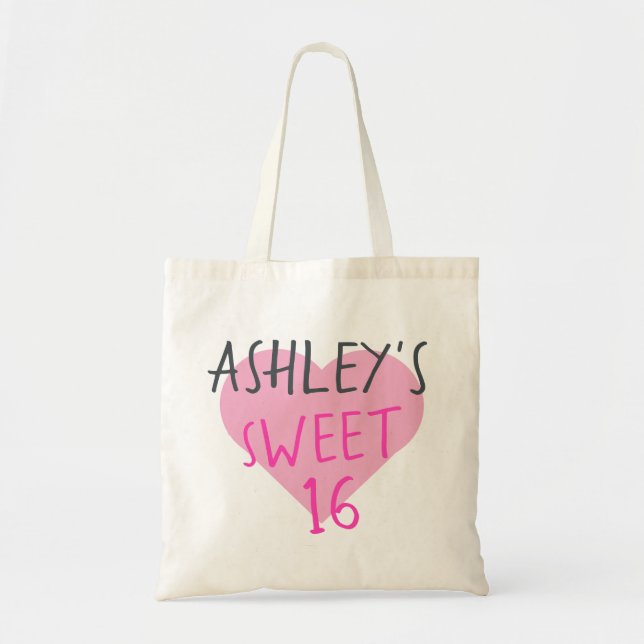 Bolso De Tela Dulce 16 16º cumpleaños (Frente)